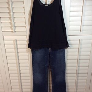 American Eagle  Black Tank Size L